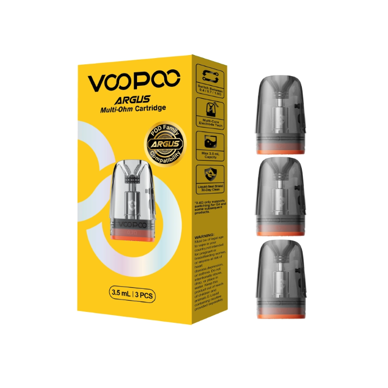 ARGUS Multi-Ohm Cartridge (3.5ml） 0.4Ω/0.7Ω/1.0Ω (3pcs/pack)